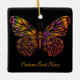 Aangepaste Neon Rainbow Butterfly Keramisch Ornament