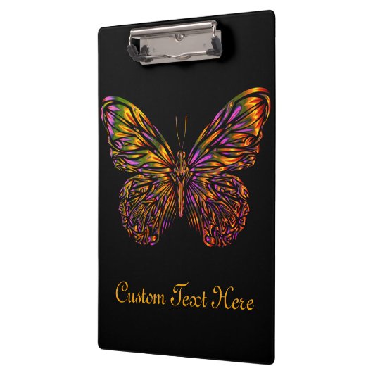 Aangepaste Neon Rainbow Butterfly Klembord (Links)