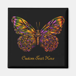 Aangepaste Neon Rainbow Butterfly Magneet