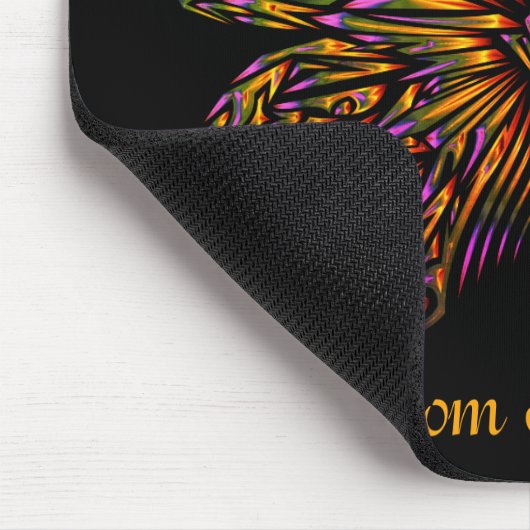 Aangepaste Neon Rainbow Butterfly Muismat (Hoek)