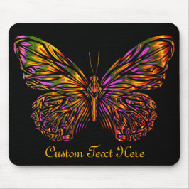 Aangepaste Neon Rainbow Butterfly Muismat