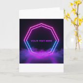 Aangepaste Neon Retro 80s Verjaardagskaart Kaart (Gele Bloem)
