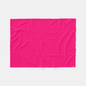Aangepaste Neon Roze Fleece Deken – Gepersonalisee (Voorkant (Horizontaal))