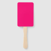 Aangepaste Neon Roze & Paarse Smoke Paddle Fan Set Handwaaier (Achterkant)