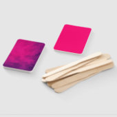 Aangepaste Neon Roze & Paarse Smoke Paddle Fan Set Handwaaier (Niet-gemonteerd)