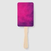 Aangepaste Neon Roze & Paarse Smoke Paddle Fan Set Handwaaier (Voorkant)