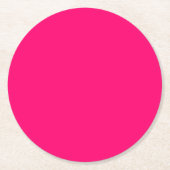 Aangepaste neon roze papieren onderzetters - Bulk  (Voorkant)