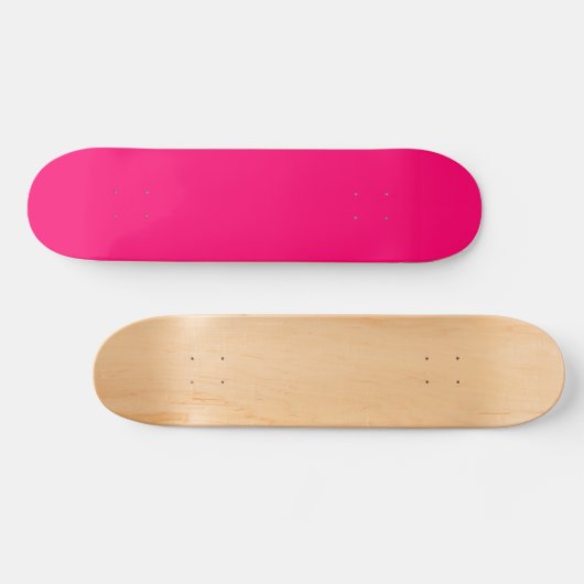 Aangepaste Neon Roze & Zwart Skateboard Deck (Horizontaal)