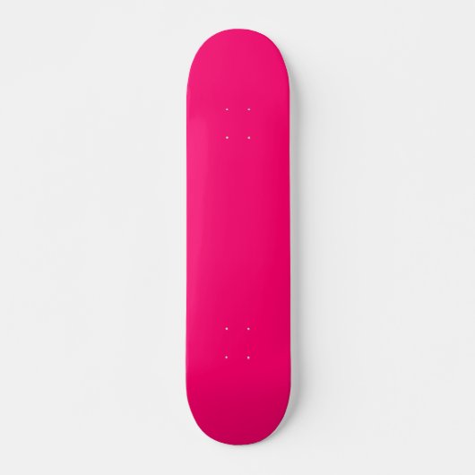 Aangepaste Neon Roze & Zwart Skateboard Deck (Voorkant)