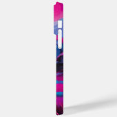 Aangepaste neon schilderij landschap magenta cyaan Case-Mate iPhone case (Achterkant / Links)