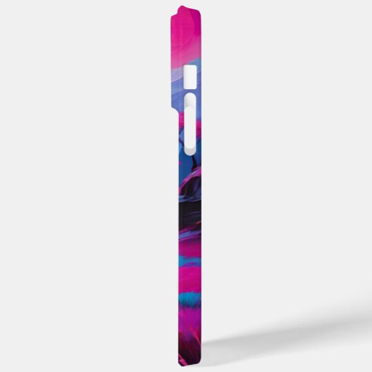 Aangepaste neon schilderij landschap magenta cyaan Case-Mate iPhone case (Achterkant / Links)