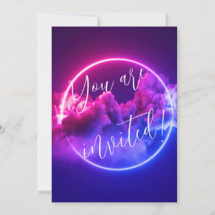 Aangepaste Neon Sign Ggloing Roze & Paarse wolken Kaart