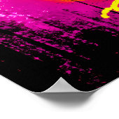 Aangepaste Neon Skeleton Retro Halloween Ontwerp Poster (Hoek)