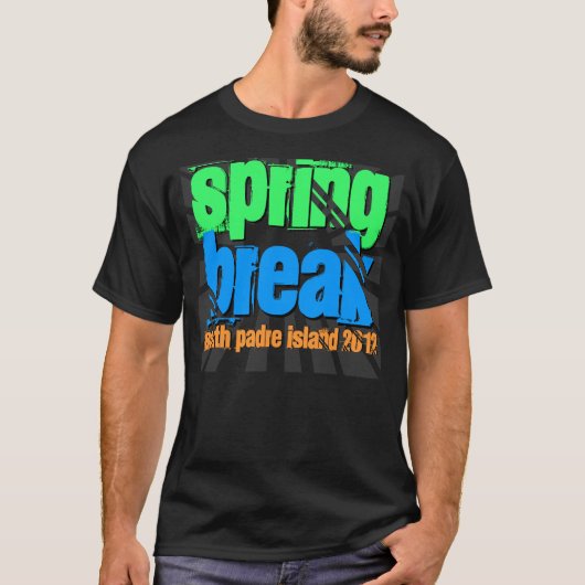 Aangepaste Neon Spring Break T-Shirts (Voorkant)