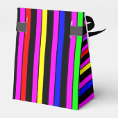 Aangepaste Neon Stripes Party Favor Box Bedankdoosjes (Achterkant)