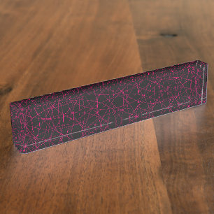Aangepaste Neon Web Black Desk Bord Naambordje