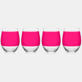 Aangepaste neonroze drankset – Grootbestellingen Wijnglas Zonder Voet (Links)