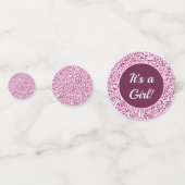 Aangepaste nep glinsterende geluksverjaardag roze  confetti (Voorkanten)