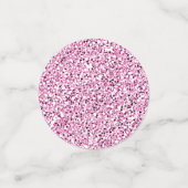 Aangepaste nep glinsterende geluksverjaardag roze  confetti (Kleine voorkant)