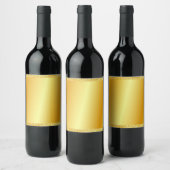 Aangepaste nep gouden metalen glitters Uitkijkend  Wijn Etiket (Flessen)