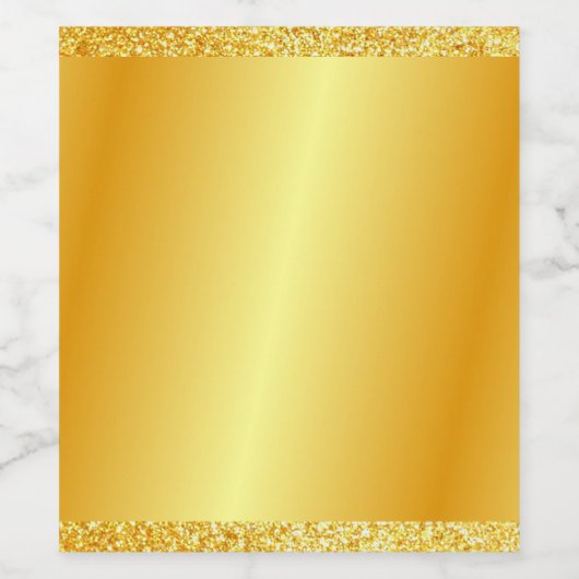 Aangepaste nep gouden metalen glitters Uitkijkend  Wijn Etiket (Enkel label)
