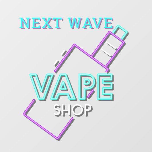 Aangepaste nep-neon-vaatwinkel raamsticker (Vel)