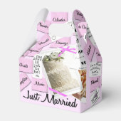 Aangepaste net getrouwde bruiloft gunst dozen bedankdoosjes (Achterkant)
