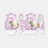 Aangepaste net getrouwde bruiloft gunst dozen bedankdoosjes (Uitgevouwen)