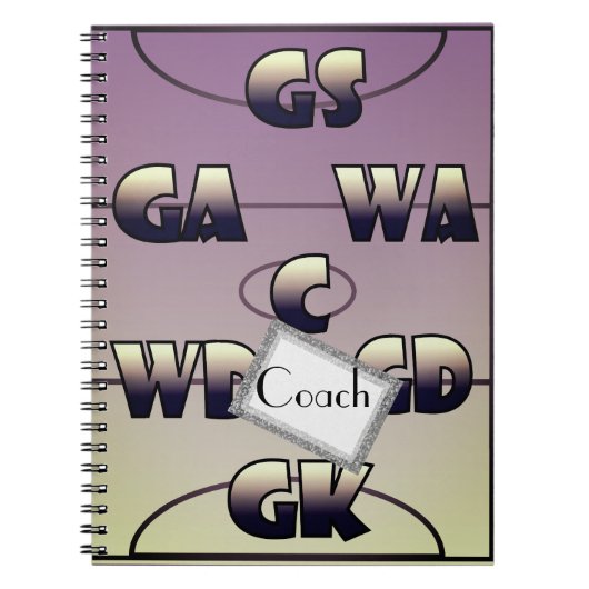 Aangepaste Netball Player-posities op maat Notitieboek (Voorkant)