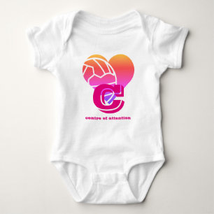 Aangepaste netball Player Position Heart Print Romper