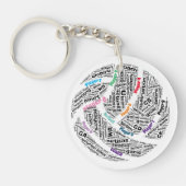 Aangepaste Netball Team Acryl Sleutelhanger (Voorkant)