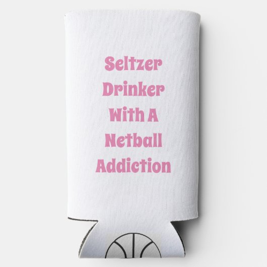 Aangepaste Netball Team Seltzer Koelbox Seltzer Blikjeskoeler (Achterkant)