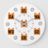 Aangepaste netwerkbalteamkleur grote klok (Voorkant)