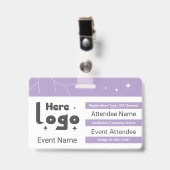 Aangepaste netwerkevenement Badge ID (Voorzijde met clip)