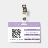 Aangepaste netwerkevenement Badge ID (Achterkant met clip)