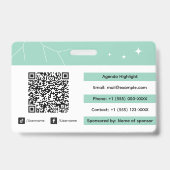 Aangepaste netwerkevenementbadge-ID Badge (Achterkant)