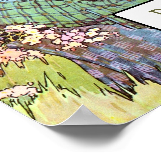 Aangepaste neurierafdrukken poster (Hoek)