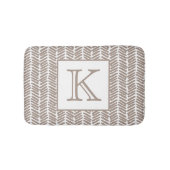 Aangepaste neutrale aardachtige Taupe zigzag Art S Badmat (Voorkant)