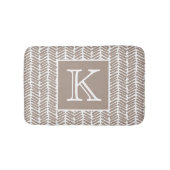 Aangepaste neutrale aardachtige Taupe zigzag Art S Badmat (Voorkant)