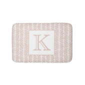 Aangepaste Neutrale Aardse Zand Zigzag Stripes Art Badmat (Voorkant)