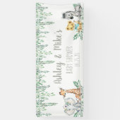 Aangepaste neutrale Baby shower banner Oerwoud (Verticaal)
