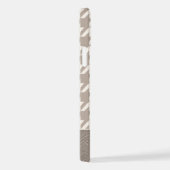 Aangepaste Neutrale Ivoor Taupe Houndstooth Patroo iPhone Hoesje (Rechterkant)