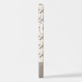 Aangepaste Neutrale Ivoor Taupe Houndstooth Patroo iPhone Hoesje (Linkerkant)