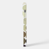 Aangepaste Neutrale Tan Olijfgroen Zwart Retro Pat iPhone Hoesje (Linkerkant)