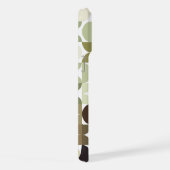 Aangepaste Neutrale Tan Olijfgroen Zwart Retro Pat iPhone Hoesje (Rechterkant)