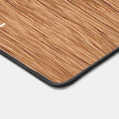 Aangepaste neutrale warme bruine strepen kunst op bureaumat (Hoek)