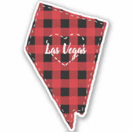 Aangepaste Nevada Hometown State Plaid Kerstmis Sticker