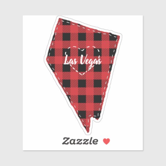 Aangepaste Nevada Hometown State Plaid Kerstmis Sticker (Vel)