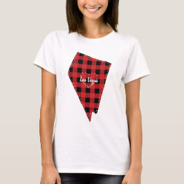 Aangepaste Nevada Hometown State Plaid Kerstmis T-shirt