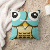 Aangepaste New Baby Boy's Room Cute Aqua Owl Kussen (Deken)